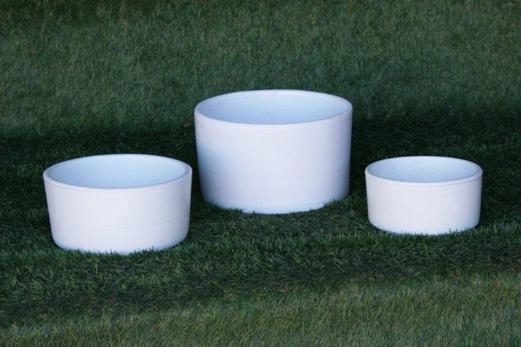 Centros rectos de cerámica para decoración