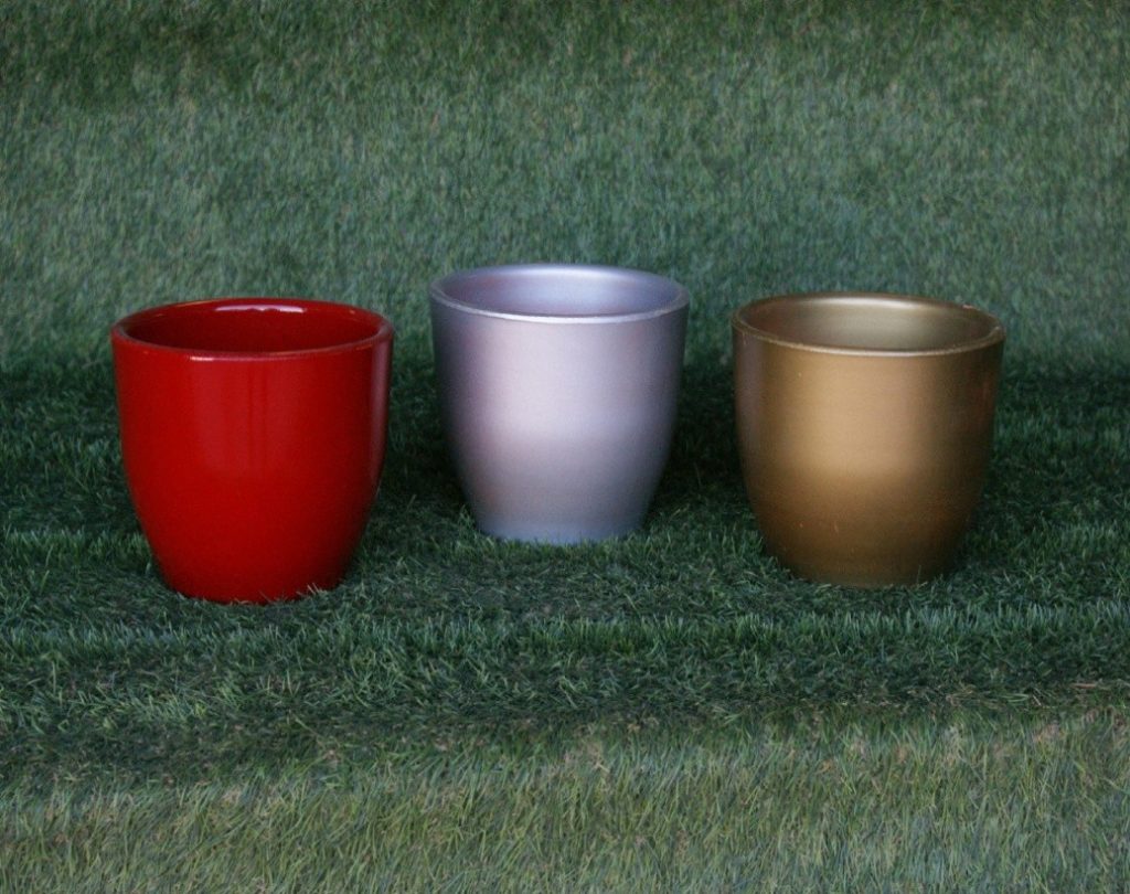 Macetas cerámicas decorativas de colores